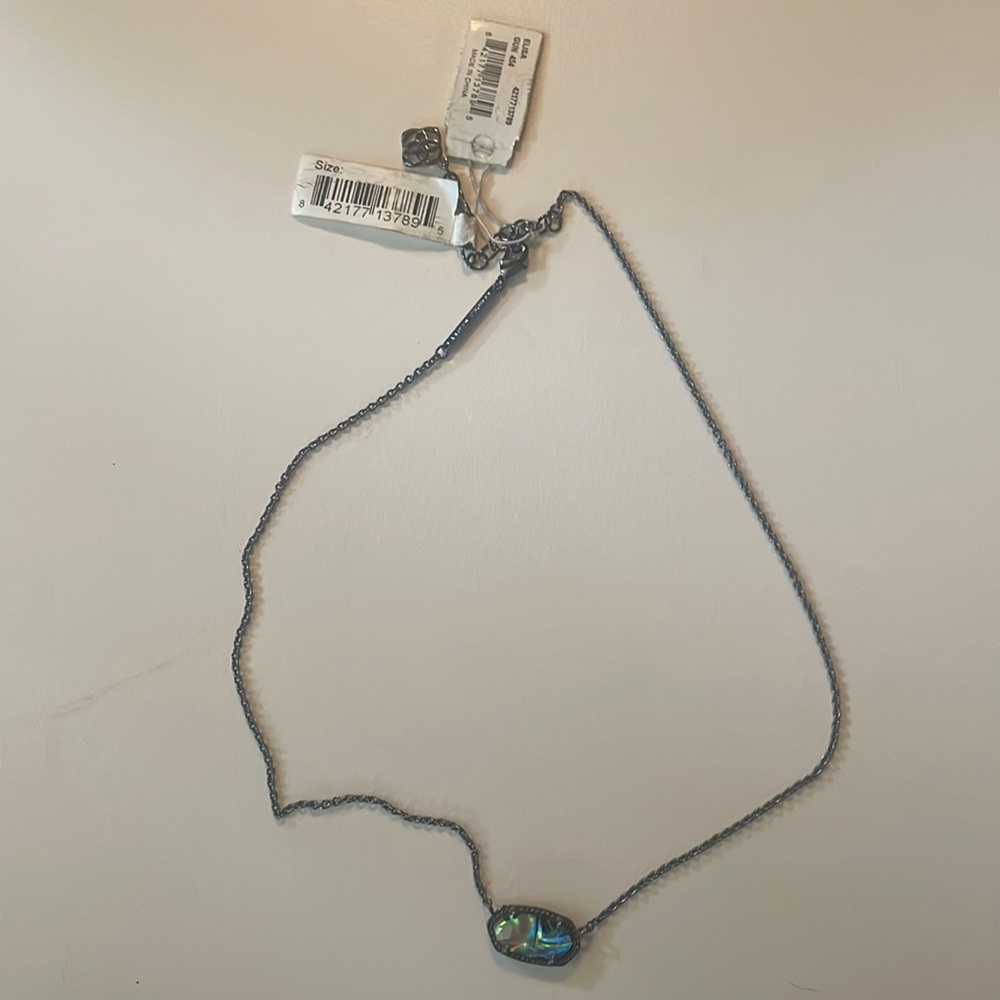Gunmetal Abalone Shell Elisa Necklace - Kendra Scott NWT